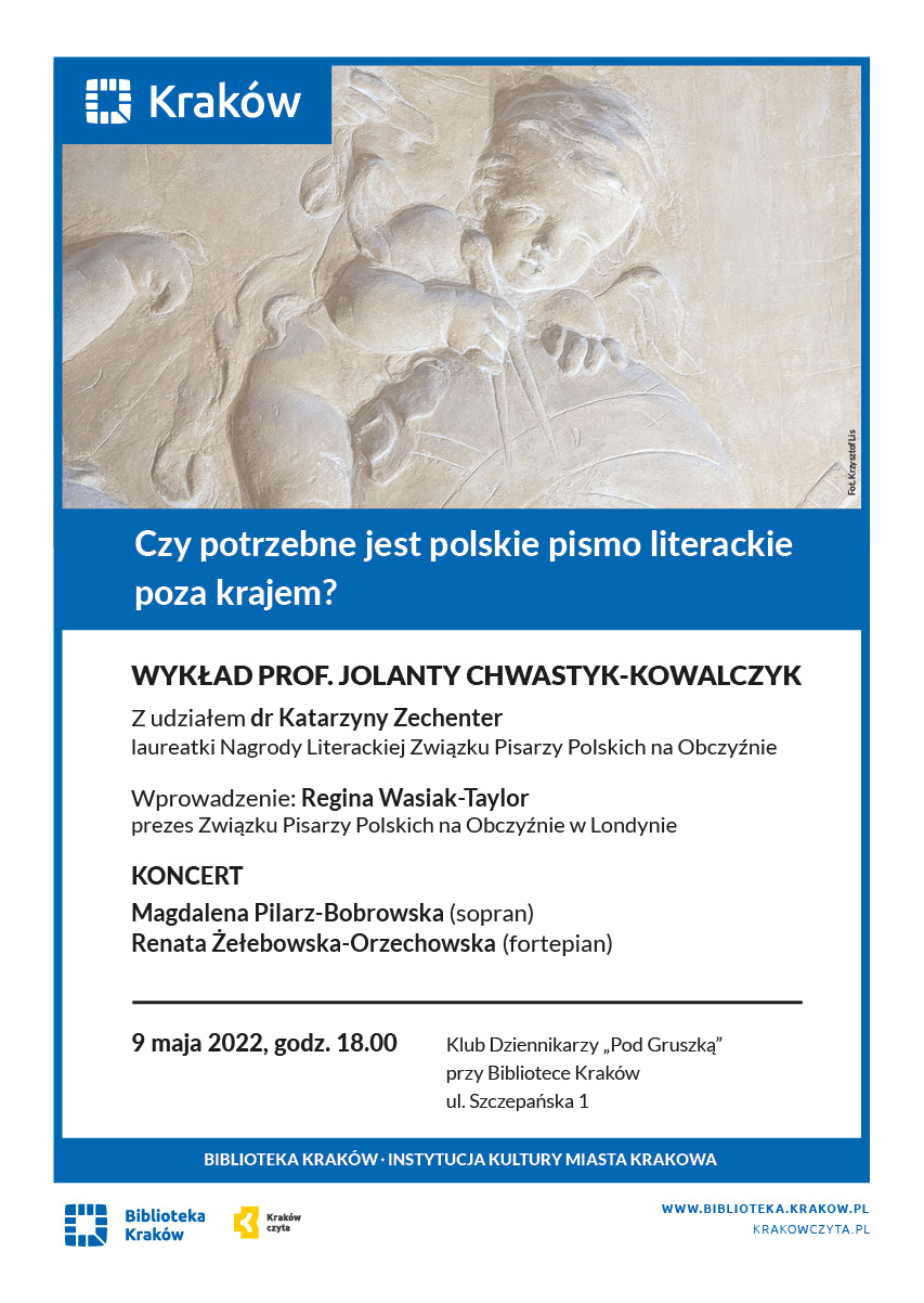 plakat-A3 Wykład prof. Jolanty Chwastyk Kowalczyk w Krakowie 